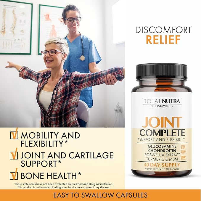 Glucosamine Chondroitin MSM Turmeric 2100mg – Joint Complete Capsules, Advanced Strength Joint Support Supplement for Adults Hands Back Knee Mobility – Bone & Joint Health Supplements for Men & Women