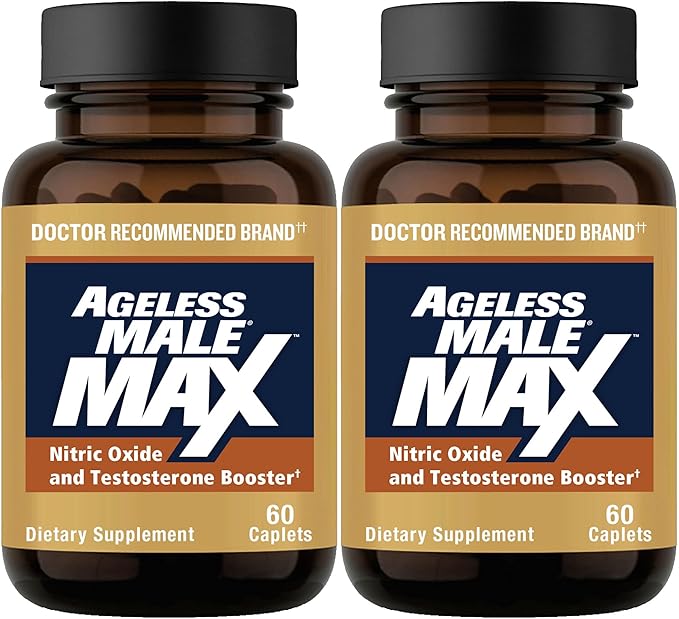 Max Total Testosterone Booster Supplement for Men, 120 Caplets