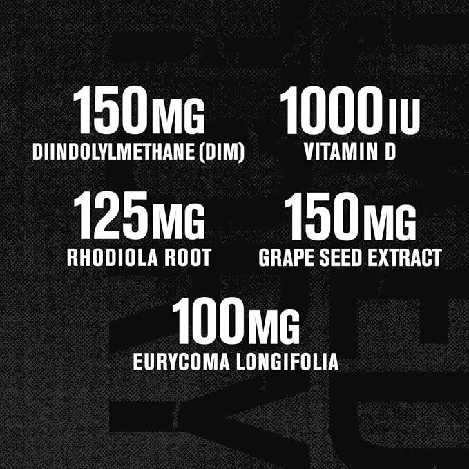 Androsurge Estrogen Blocker for Men - Natural Testosterone Booster for Men & Estrogen Metabolizer with Tongkat Ali, DIM, Long Jack & More - Test Booster & Muscle Builder - 60 Count
