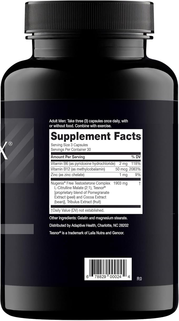 Nugenix T Boost - Free Testosterone Booster Supplement for Men, 180 Count