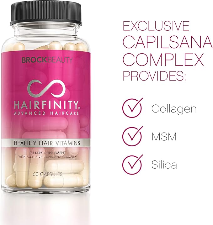 Hairfinity Hair Vitamins, Scientifically Formulated with Biotin, Amino Acids, and a Vitamin Supplement That Helps Support Hair Growth, Vegan, 360 Veggie Capsules, 60 Count (Pack of 6)