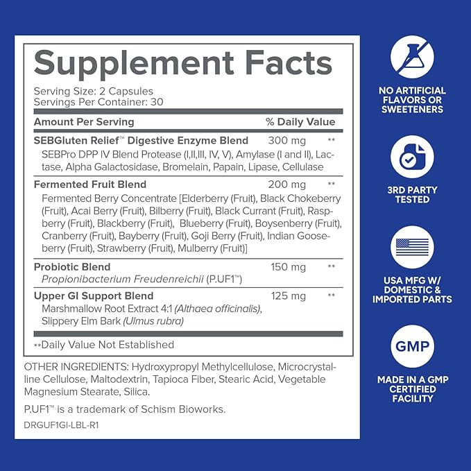 Gundry MD GI Advantage Gut Supplement with Probiotics, Digestive Enzymes, and Superfruit Extracts for Strong Metabolism, Energy, Digestion, and Muscle Support - (30 Servings)