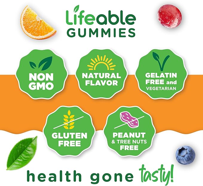 Vitamin D Gummies for Adults | 5000 IU | Great Tasting D3 Vitamin | Immune Support and Healthy Bones Vitamin D Supplement for Men, Women | 90 Gummies | Lifeable
