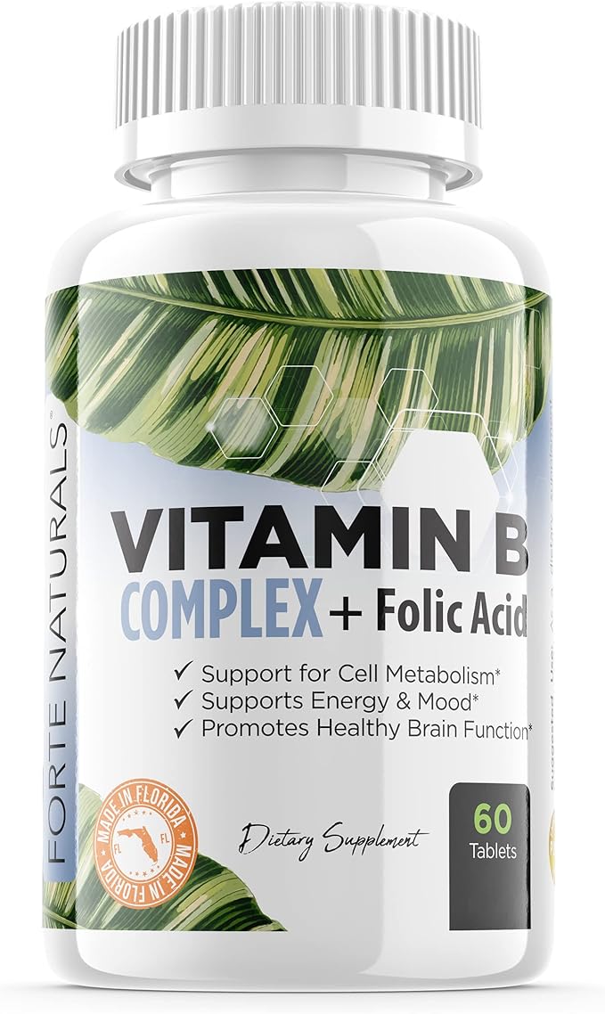 Supplements Biotin Vitamin B Complex Vitamin B12 Energy & Mood Support with Folic Acid Prenatal Postnatal Vitamin B1 thiamin Supplement B2 Vitamin B3 niacin B5 B6 Supplements