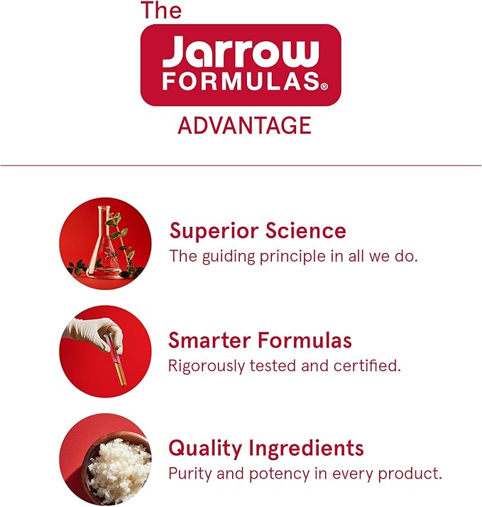 Jarrow Formulas Glutathione Reduced 500 mg - 60 Veggie Capsules - Intracellular Antioxidant - Quality Glutathione Supplements - Supports Recycling of Vitamins C & E - Non-GMO - Gluten Free - Vegan