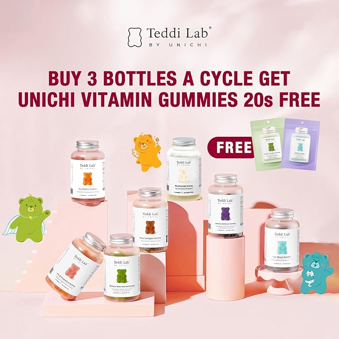 Unichi Hair Boost Gummy 20 Count, 5200mcg Biotin Formulated with Zinc, Pantothenic Acid and Vitamin A C E for Stronger and Thicker Hair, Great Tasting with Sea Salt & Green Grape Flavour