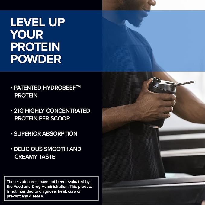 Beef Protein Powder - NSF Certified for Sport Hydrolyzed Protein - Highly Absorbable with Amino Acids & Collagen Precursors - Bone Broth Protein for Athletes (Vanilla, 30 Servings)