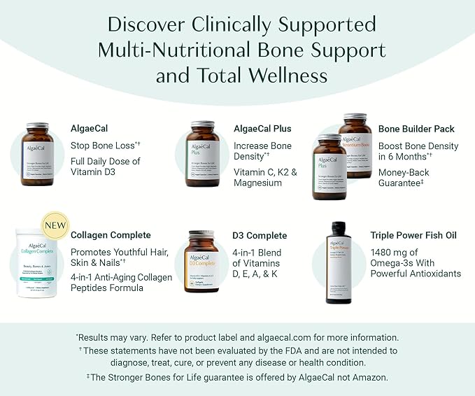 ALGAECAL Hydrolyzed Collagen Complete - Anti-Aging Collagen Powder with Clinically-Supported Beauty Collagen, Patented Formulation Verisol, Fortibone & Fortigel, Multi Collagen Peptides, 30 Servings