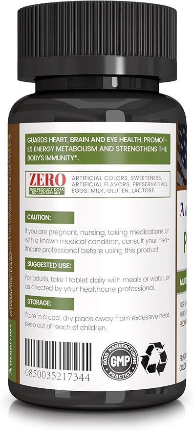 PROADUTI+ - Premium Multivitamin Complex for Men and Women - 60 Tablets to Boost Energy, Vitality, and Immune Health