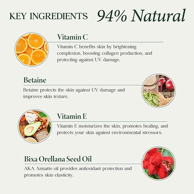 CLARA'S NEW YORK Advanced Vitamin C 94% Natural Glowing Formular Face Skin Serum - Made in USA 30ml (1Fl/Oz) (Advanced Vitamin C)