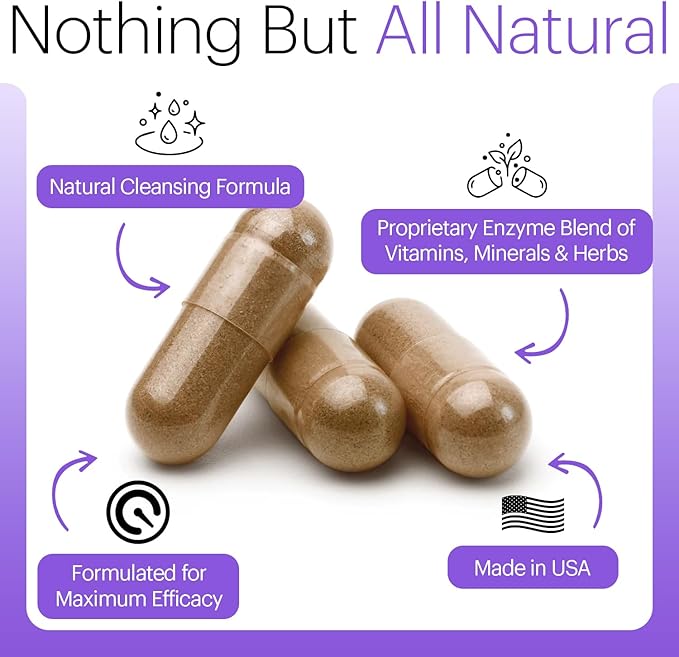 Wellthy Full Body Detox and Immune Support - Advanced Digestive Health, Gut Cleanse and Bloating Relief - All Natural Formula with Milk Thistle, Dandelion Extract and L-Carnitine | 30-Day Supply