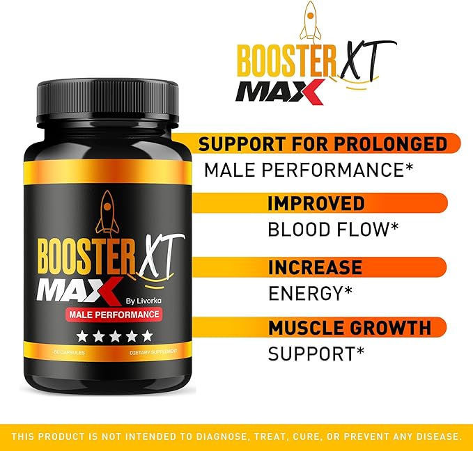 (3 Pack) Booster XT For Men, MAX Strength Men's Supplement, Booster XT, Booster XT for Men Reviews, BoosterXT, Booster XT Reviews, Buster XT, Booster X T Capsules Pro Supplement Pastilla, 180 Capsules