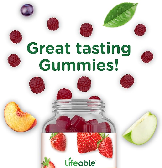 Lifeable Multivitamin for Men Gummies | VIT A, C, D, E, B1, B2, Niacin, B5, B6, Folate, B12, Biotin, Iodine, Zinc, Chromium, Ginseng, Lycopene, Inositol | Mens Multivitamins Gummies | 90 Gummies