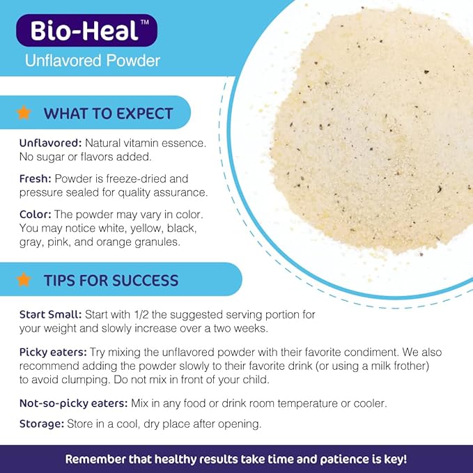 5-in-1 Bio-Heal® Probiotic for Kids, Men & Women - Best Supplement for Brain Function, Gut Health & Constipation - Shelf Stable & Fortified with Vitamin, Mineral & Prebiotics - Powder