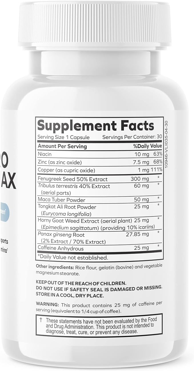 Testpro Testosterone Support Ultra for Men with Fenugreek, Tribulus & Maca