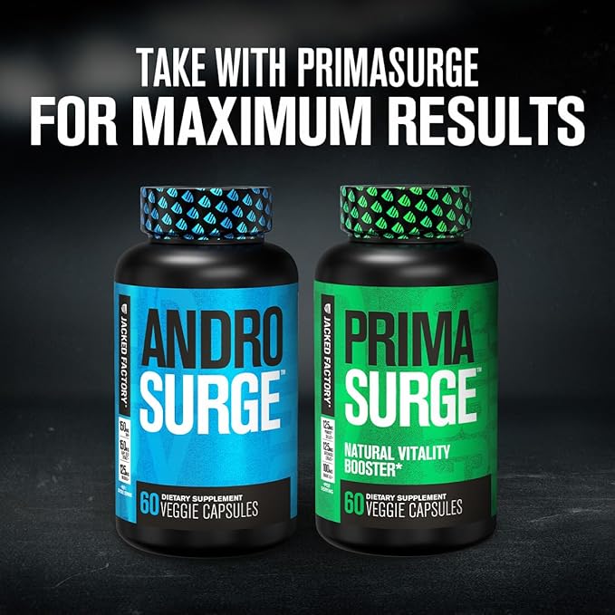 Androsurge Estrogen Blocker for Men - Natural Testosterone Booster for Men & Estrogen Metabolizer with Tongkat Ali, DIM, Long Jack & More - Test Booster & Muscle Builder - 60 Count