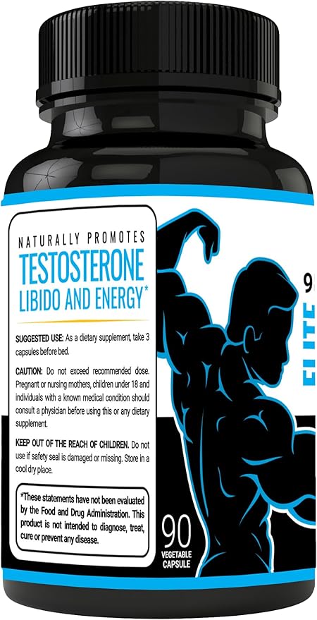 Maximum Slim Elite Boost 3 in 1 Formula Naturally Promotes Testosterone Libido, Energy,Muscle Mass & Stamina, Powerful Ingredients Veggie Capsules