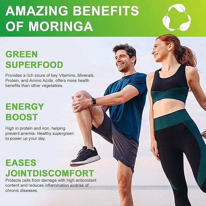 ZAYMAN Moringa Powder Capsules | 800mg of Pure Nutrient Rich Moringa Powder Moringa Supplement | 100% Pure & Natural Superfood, Vegan Greens, Multivitamin - Supports Energy, Skin Health, Gut Health
