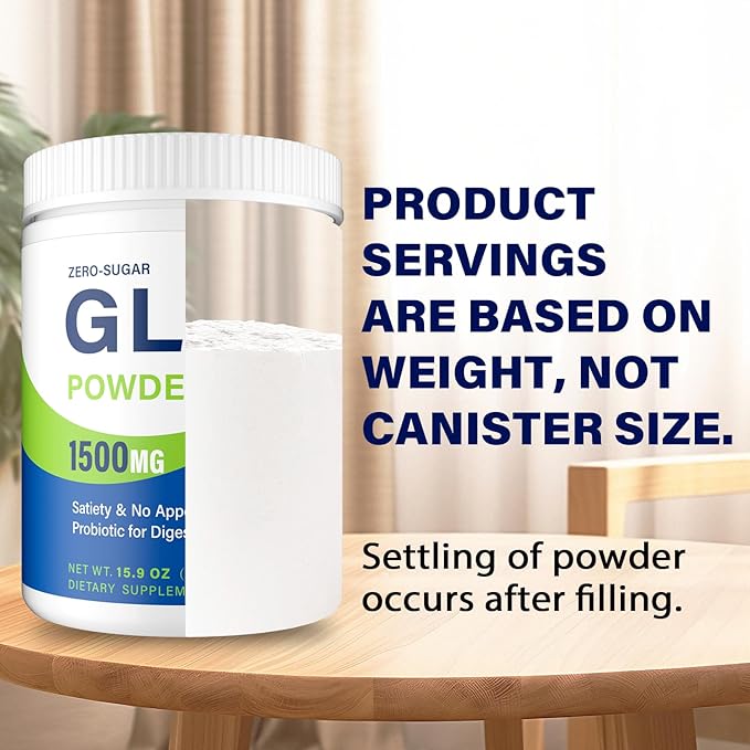 GLP-1 Supplement, GLP1 Supplements Women, GLP-1 Powder 1500MG with Akkermansia Muciniphila Probiotic & High Fiber for Energy, Digestion, Gut, Overall Health, 6 Pack