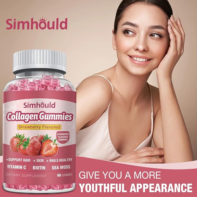 2 Packs Vegan 2500Mg Collagen Gummies for Women Anti Aging, Skin, Hair Nails, Collagen Types 1 and 3, Biotin, Sea Moss for Men - Sugar Free, Non-GMO, 120 Counts Collagen Supplements Gummies