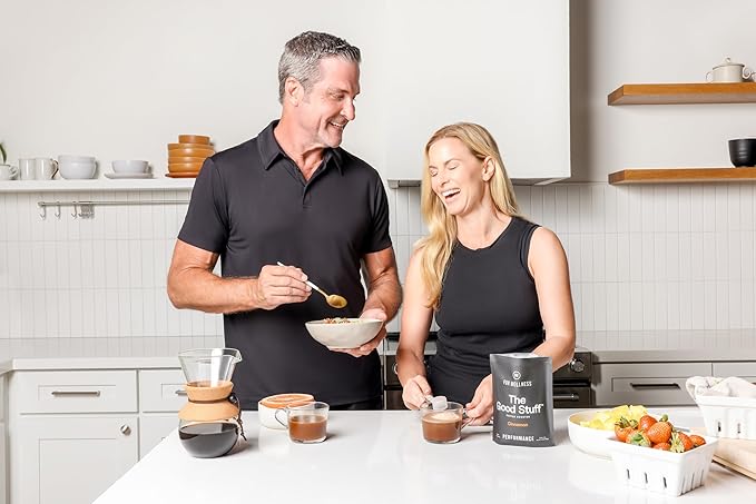 For Wellness The Good Stuff Performance Coffee Supplement- Non-Dairy Coffee Creamer Powder w/Collagen, MCT, L-Theanine & Cinnamon - Healthy Coffee Add-in for Energy & Focus