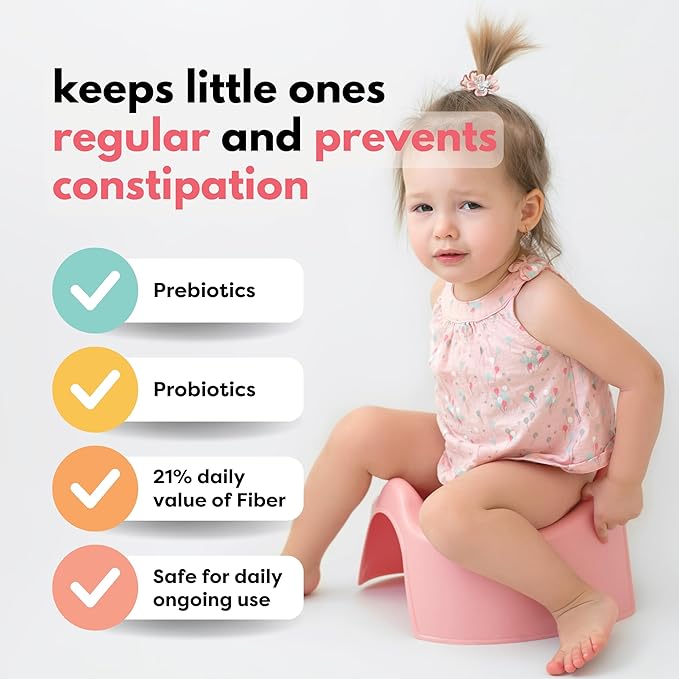 Organic Milled Chia & Flax Seed Digestion Blend with Vitamin D + PROBIOTICS Prebiotic Fiber Superseeds for 6M+ Babies Toddlers & Kids for Digestive Support (Apple & Cinnamon, 7oz x 1 Pack)