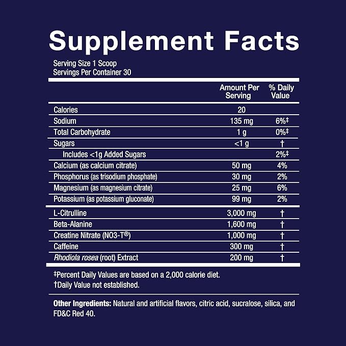 Novex Biotech PRE-7 Pre-Workout Powder – Best preworkout for Men - Boost Energy, Focus, and VO2 max, Increase Strength and Endurance Training, Support Hydration During prolonged Exercise*