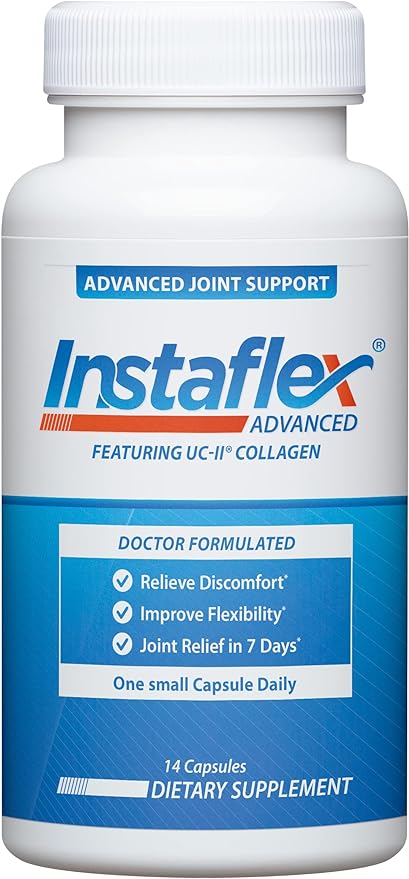 Instaflex Advanced Joint Support - Doctor Formulated Joint Relief Supplement, Featuring Collagen & 5 Other Joint Discomfort Fighting Ingredients - 14 Count