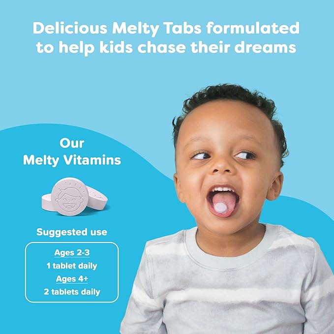 Renzo's Kids Probiotic - Dissolvable Probiotics for Digestive Health & Immune Support - 60 Cherry-Flavored Melty Tabs