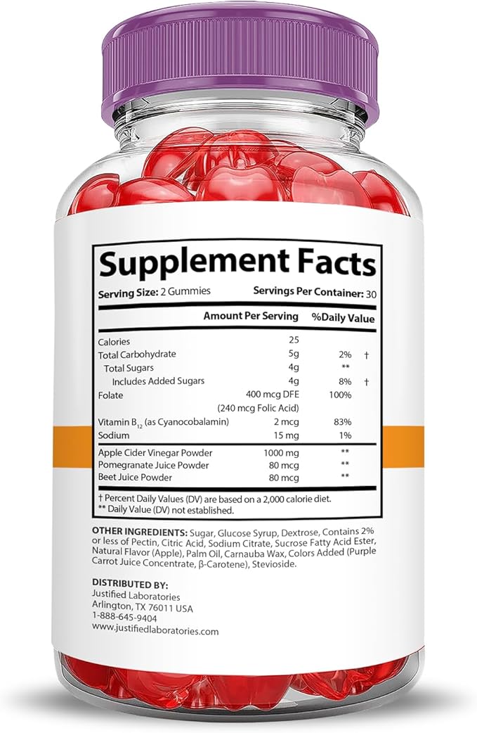 (2 Pack) Rapid Ripped Keto ACV Gummies Advanced Formula 1000MG Rapidripped Keto Gummies Apple Cider Vinegar Formulated with Pomegranate Beet Juice Powder B12 Vegan Non GMO 120 Gummys