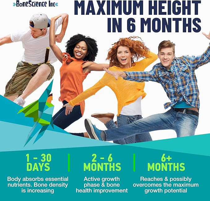 (Pack of 2) Height Growth Maximizer - Reach Natural Height - Made in USA - Height Pills Bone Growth - Grow Taller Supplement for Adults & Kids - Height Increase Pills - Maximum Height Growth Formula