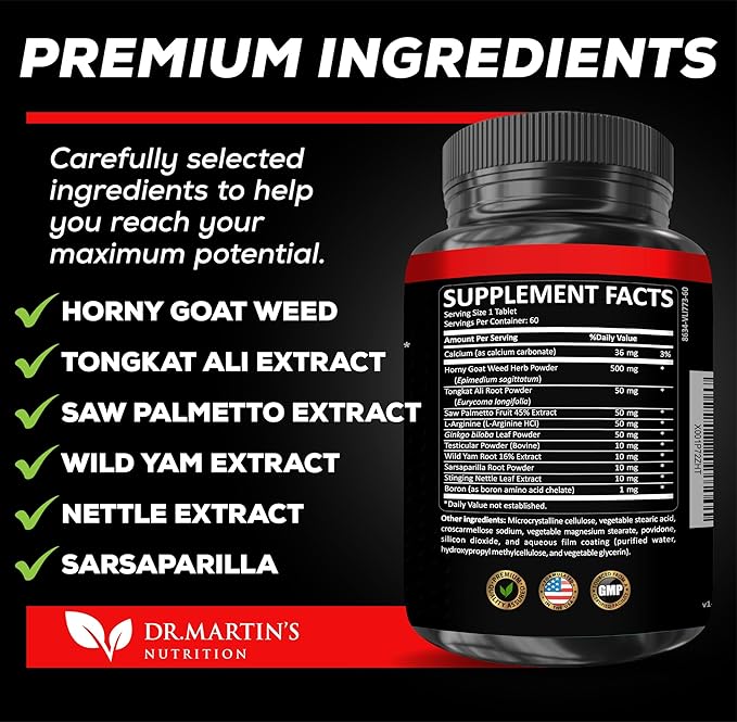 Extra Strength Testosterone Booster - Naturally Boost Your Stamina, Endurance, Strength & Energy for Men & Women - Burn Fat & Build Lean Muscle Mass Today
