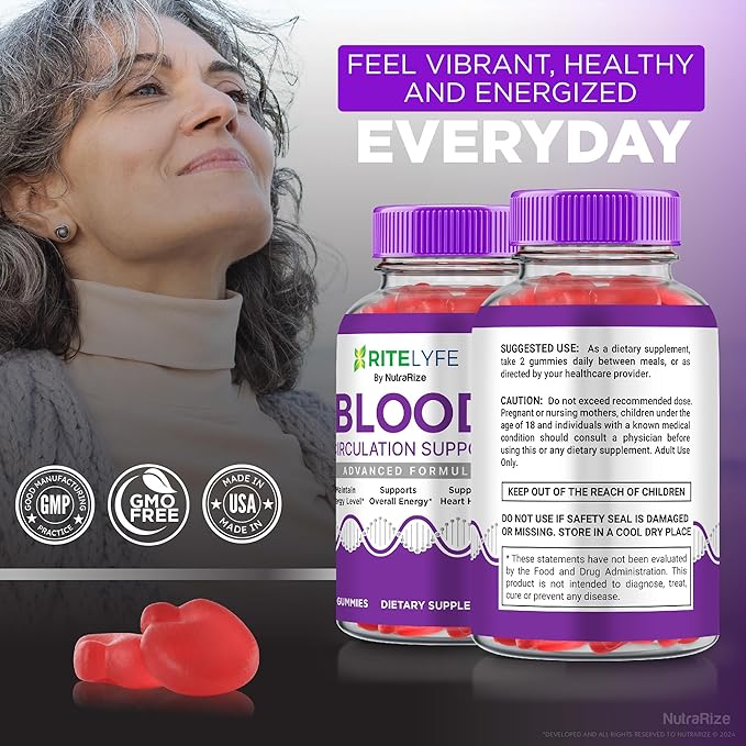 (2 Pack) RiteLyfe Gummies, Official Rite Lyfe Blood Gummies, All Natural Stabilizer to Maintain Stable Healthy Levels and Overall Wellness, Premium Formula RiteLyfe Gomitas Review (120 Gummies)
