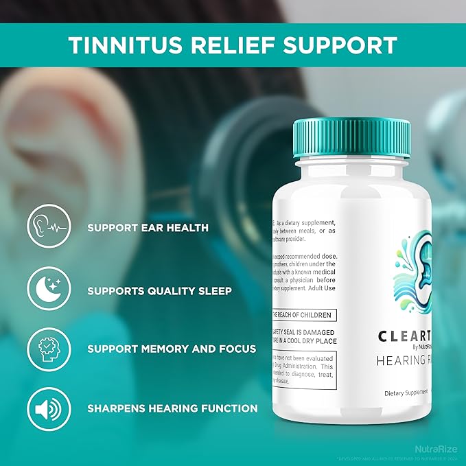 (3 Pack) ClearTone Tinnitus, Clear Tone Pills for Hearing, ClearTone Pills Supplement for Overall Ear Health, Official Auditory Support Capsules, ClearTones Review (180 Capsules)