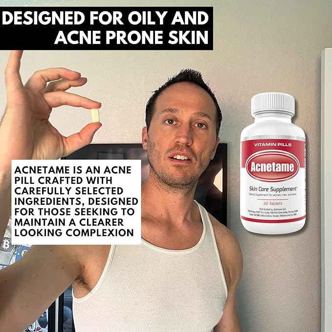 Acne Pills 2 Pack 120 Pills- Vitamin Supplements for Acne Breakouts- Hormonal Pimple Tablets to Clear Oily Skin for Women, Men, Teens, and Adults