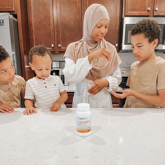 NOW Kids Supplements, Kid Vits Multivitamin, Berry Lemonade Flavor, 120 Chewable Tablets