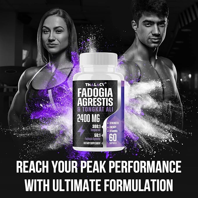 2400mg Fadogia Agrestis Tongkat Ali Supplement - Fadogia Agrestis 1400mg & Tongkat Ali 1000mg Ultra Blend, Maximum Strength, Muscle Mass & Athletic Performance, 360 Softgels