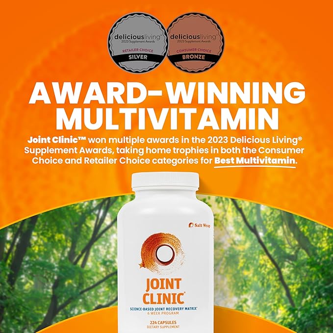 SaltWrap Joint Clinic - Joint Health Multivitamin Supplement - Tendon, Ligament, Cartilage Support – with Cissus, C3 Curcumin Turmeric, Type 2 Collagen, 224 Capsules