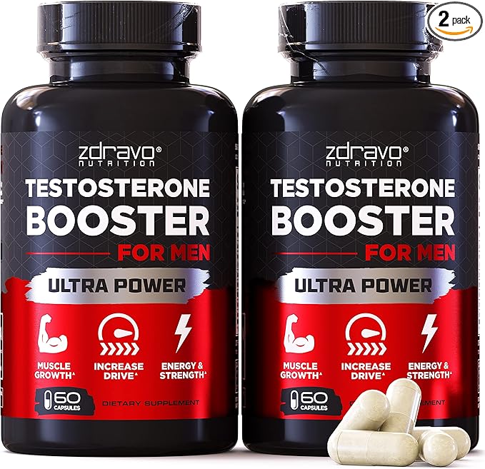 Testosterone Booster - Testosterone Supplement for Men - Workout Supplement for Muscle Growth, Libido, Stamina, Strength, Endurance - Male Enhancing Supplement Pills - Men's Test Booster - Tongkat Ali