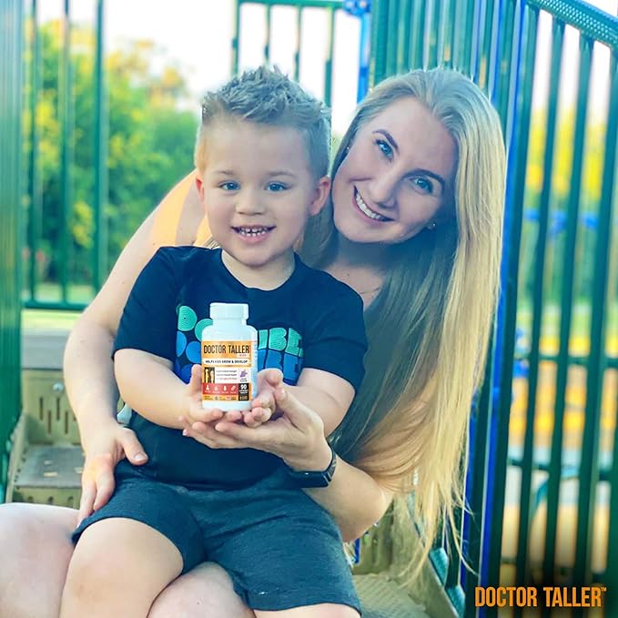 Doctor Taller Kids - Support Height Growth with Multivitamins, Multiminerals, Calcium - Height Growth Formula for Kids Ages 2 to 9 - Grape Flavor - Helps Kids Grow Taller - 6 Pack | 9 Months Supply