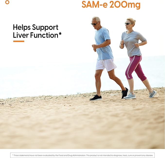 Doctor's Best SAM-e Mood & Joint Support & Liver Health (Pharmaceutical Grade/Non-GMO/Gluten Free/Vegetarian), Tablet, 60 Count (Pack of 1)