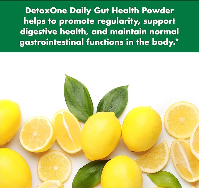 DetoxOne Daily Gut Health Powder for Weight Loss | Daily Detox Cleanse Supports Normal/Health Digestive Function*| Promotes Detoxification*, Boost Energy & Improves Nutrient Absorption*