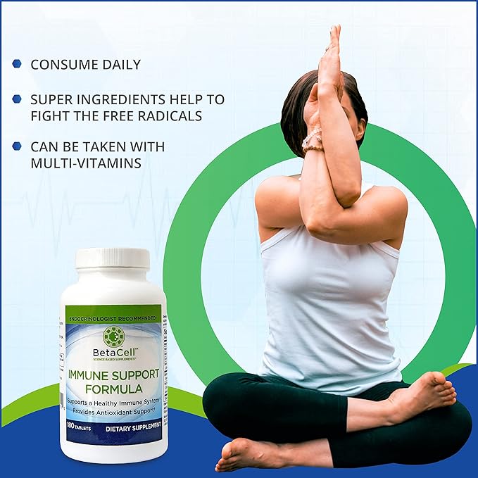 6 in 1 Immune Supplement with Elderberry, Vitamin C and Zinc, Vitamin D and Selenium, Holy Basil - Immunity for Adults Kids, Immune Defense (180 Tablets)