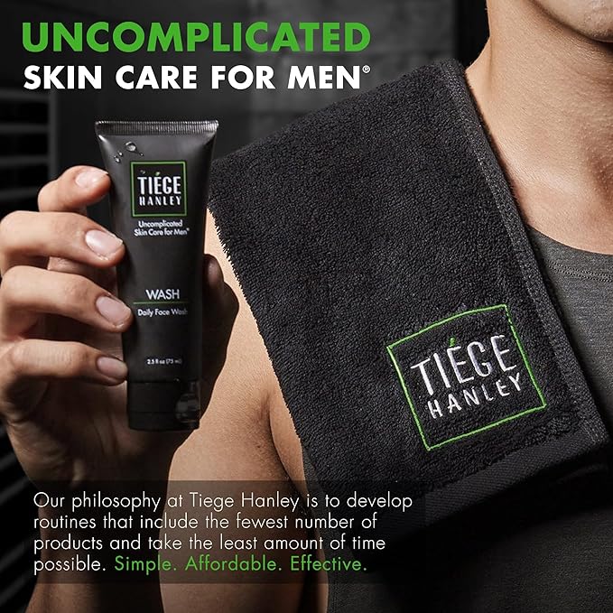 Tiege Hanley Mens Detoxifying Facial Clay Mask & Exfoliating Face Scrub Set, Detox Bundle - Deep Pore Cleansing Facial & Body Mask - Facial Scrub Exfoliator for Men that Reduces Appearance of Pores