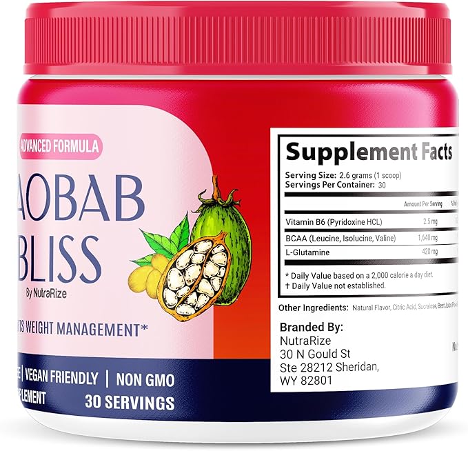 (3 Pack) Baobab Bliss Powder, The Secret Native African Coffee, Baobab Bliss Detox to Support Fitness & Healthy Lifestyle, All Natural Fiber Supplement, BaobabBliss Organic Review (90 Servings)