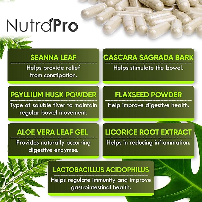 15 Day Gut Cleanse Detox for Women & Men - Advanced 15 Days Colon Cleanse with Probiotics and Psyllium Husk for Constipation Relief, Digestive Health, Colon Cleanser & Gut Health.60 Caps.