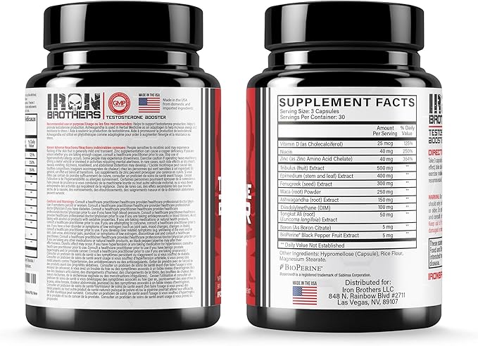 Testosterone Booster Supplements for Men - Estrogen Blocker - Supplement Natural Energy, Strength & Stamina - Lean Muscle Growth - Promotes Fat Loss - Increase Male Performance (2 Bottles)