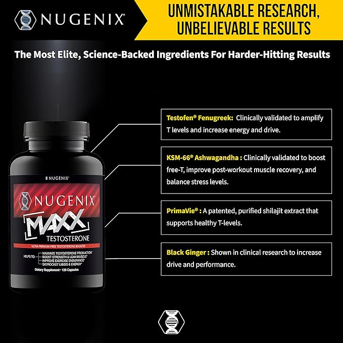 Nugenix Total-T Maxx - Maximum Total Testosterone Booster for Men, 120 Count