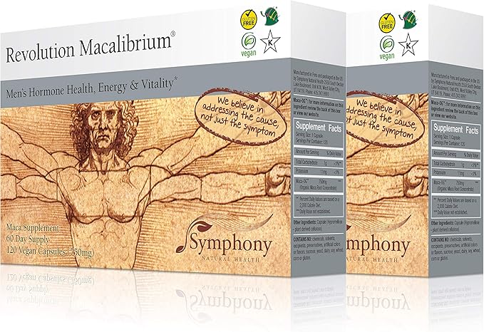 Revolution Macalibrium - Natural Concentrated Gelatinized Maca Supplement to Support Men's Hormone Health, Energy, Strength, Power, and Reproductive Health -240 Vegan Capsules (120 Day Supply)