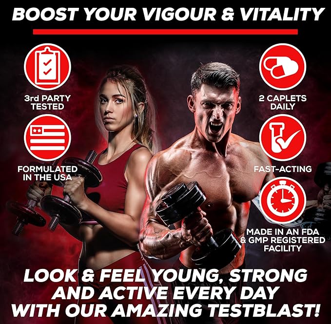 Extra Strength Testosterone Booster - Naturally Boost Your Stamina, Endurance, Strength & Energy for Men & Women - Burn Fat & Build Lean Muscle Mass Today